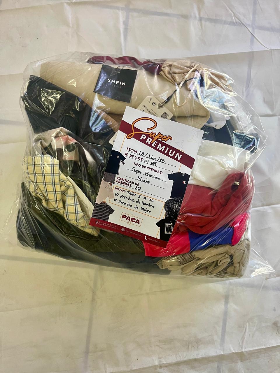 PAQUETE MIXTO HOMBRE Y MUJER SUPER PREMIUM - 20 PIEZAS