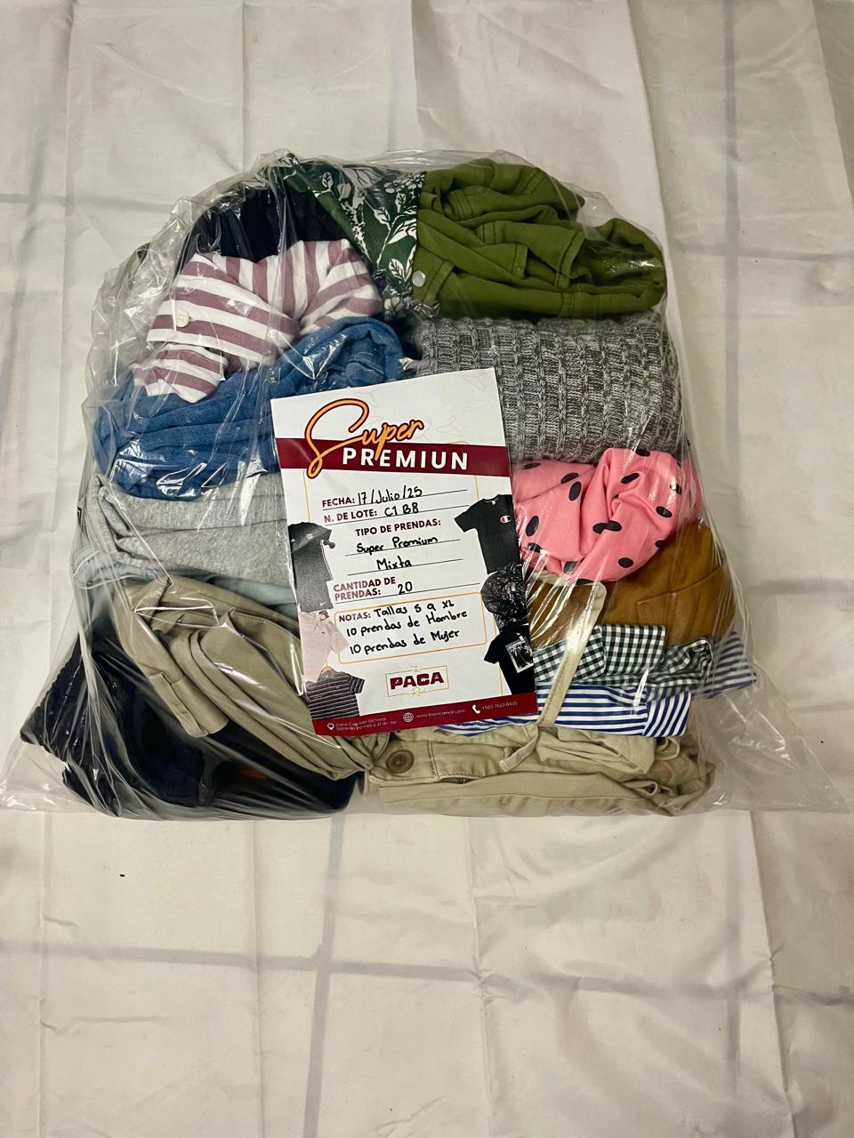 PAQUETE MIXTO HOMBRE Y MUJER SUPER PREMIUM - 20 PIEZAS