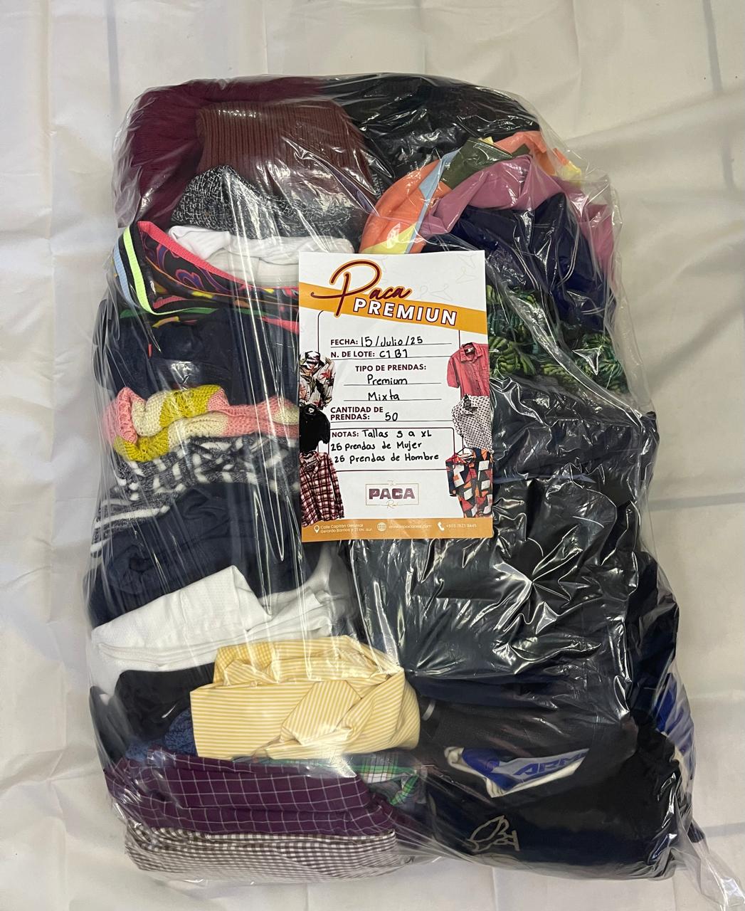 PAQUETE  MIXTO HOMBRE Y MUJER PREMIUM -  50 PIEZAS