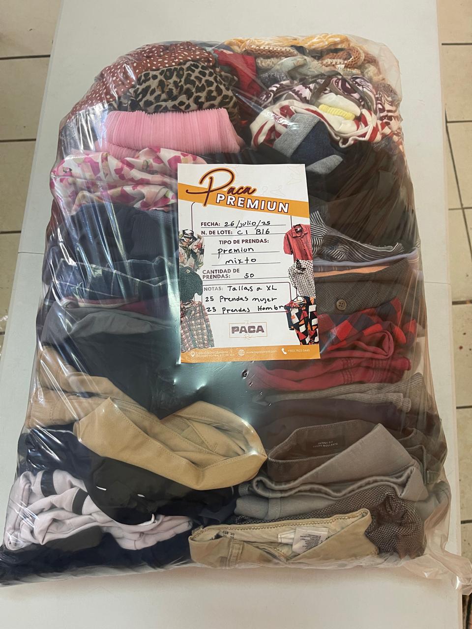 PAQUETE MIXTO HOMBRE Y MUJER  PREMIUM  - 50 PIEZAS