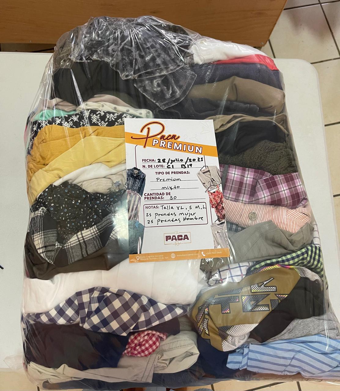 PAQUETE MIXTO HOMBRE Y MUJER  PREMIUM  - 50 PIEZAS